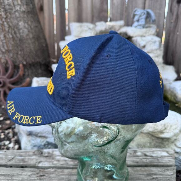Retired Air Force Baseball Trucker Cap Navy Blue Embroidered - Picture 4 of 10